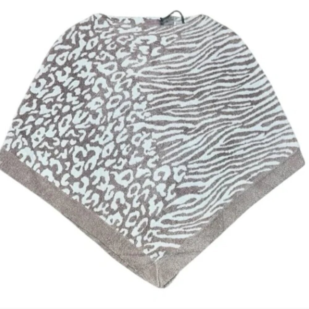 Barefoot Dreams | CozyChic Ultra Lite Ocean Breeze Poncho- Faded Rose Animal-NWT - Picture 4 of 9
